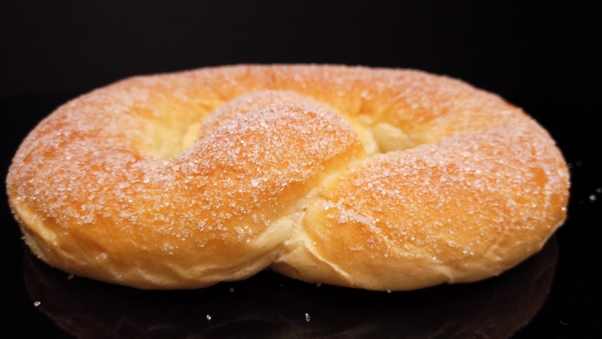 Big Sweet Sugar Pretzel - 스톡 동영상 비디오(100% 로열티 프리) 1062840307 | Shutterstock
