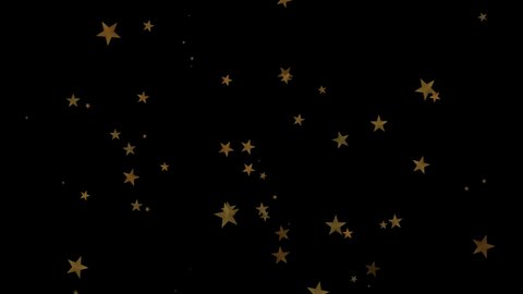 yellow animated stars with gradient on black background