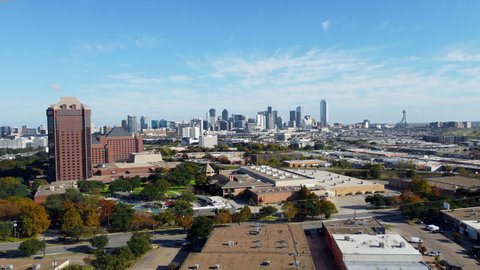 View of Dallas Skyline, Blue Skies