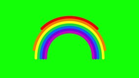 Animation of the appearance of rainbow from the balls. Motion of rainbow way for hope and wish generate the mood of optimism. Animated Weather Icon. Summer symbol. Template for design.Alpha channel,4K - Powered by Shutterstock - Get 15% off with code: PIKWIZARD15