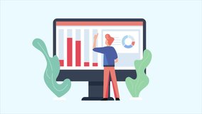 Businessman data analysis, Data driven marketing, Digital report, Marketing analytics - conceptual animation video clip - Powered by Shutterstock - Get 15% off with code: PIKWIZARD15