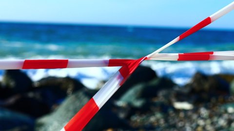 sea coast is closed , finish on bathing season sign outdoors