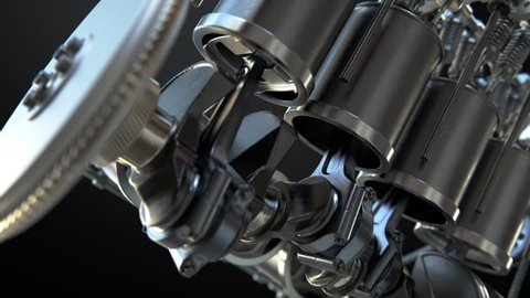 Animation Of A Working V8 Engine Animation With Camera Rotation 
Depth of field