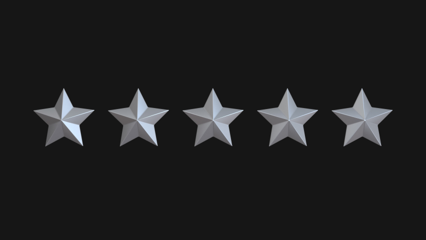 black and white 1 star rating