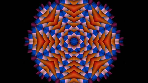 Abstract surreal loop motion background, variegated kaleidoscope


