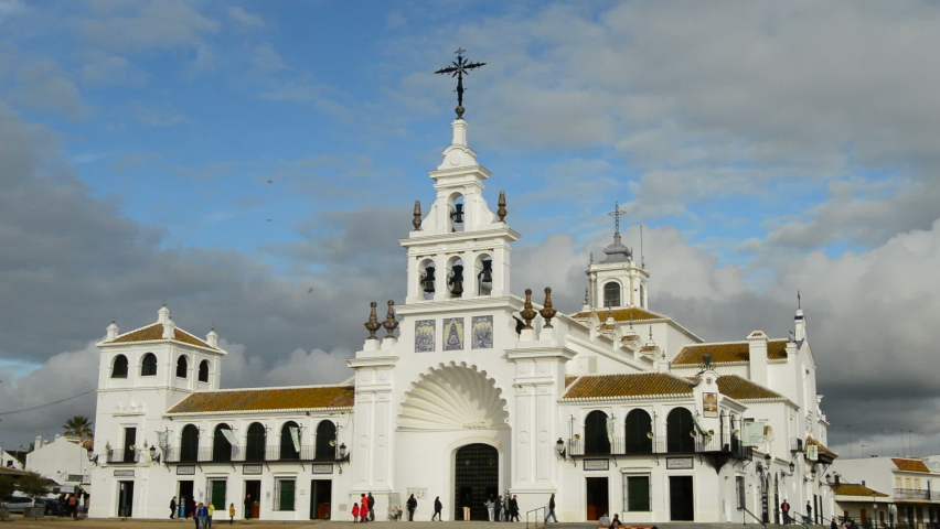 Church of Rocio Virgin in Huelva a spring afternoon