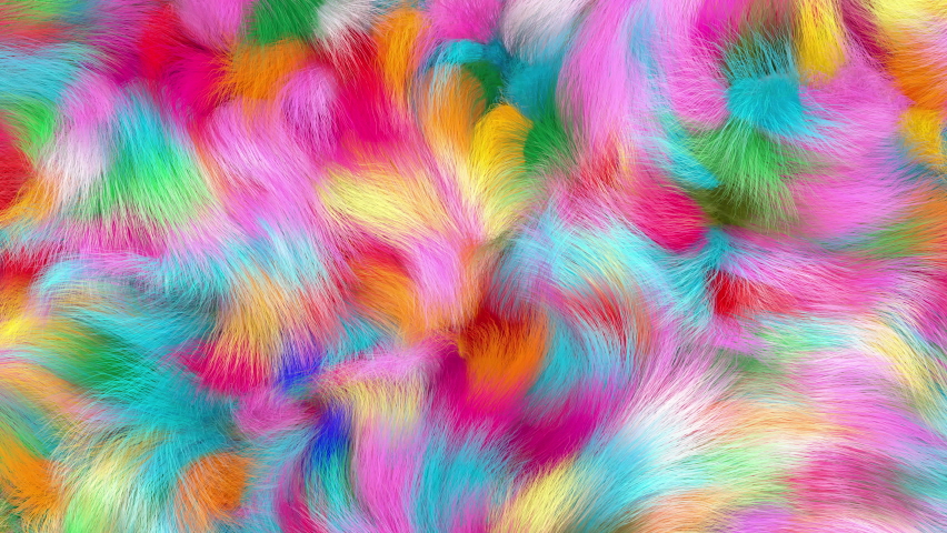 Waving fur background, soft texture 3D generated, colorful in 4K. | Shutterstock HD Video #1062938926