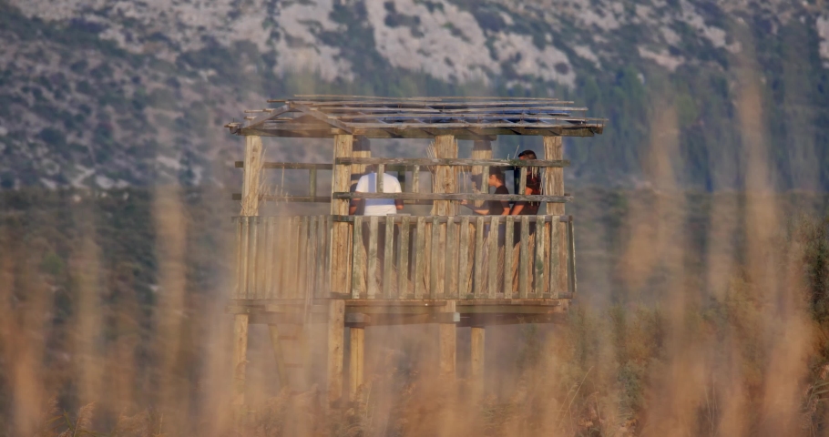 Birdwatching tower on Vransko jezero, Croatia