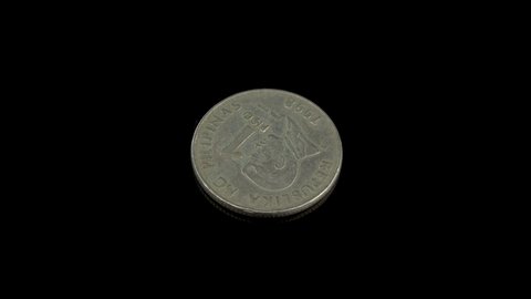 1 Piso from Philippines, year 1998. Representation of the head of Jose Rizal facing right.