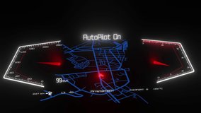 Car interface. Digital GPS navigation. Holographic virtual interface. - Powered by Shutterstock - Get 15% off with code: PIKWIZARD15