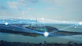 Industrial technology concept. Communication network. INDUSTRY 4.0. Factory automation. - Powered by Shutterstock - Get 15% off with code: PIKWIZARD15