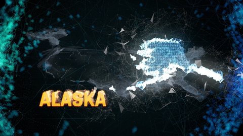 Alaska US federal state border map outline, news events, exit polls, sightings