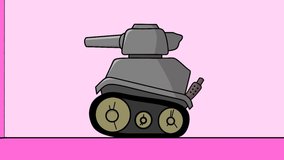 animated video cartoons of tank steel soldiers walking