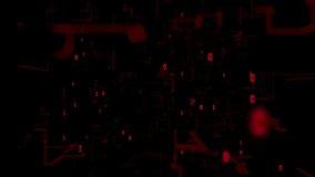 Binary code data digital technology and interconnected neural network. Binary code processing on digital technology. Concept of information matrix technology. - Powered by Shutterstock - Get 15% off with code: PIKWIZARD15