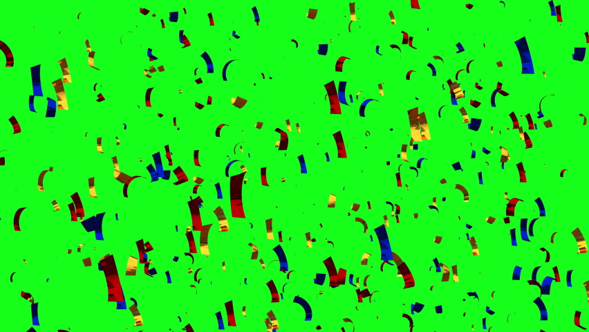 Green screen Confetti colorful shredded papers falling. Celebration, Party, Happy birthday , Festival or Anniversary Concept. Perfect for happy moments. Chroma Key new background animation in 3D 4k. | Shutterstock HD Video #1063122469