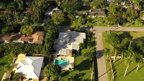 Luxury homes aerial video 4k