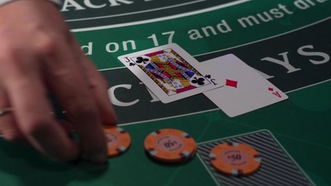 Dealer at the  Casino Black Jack table 