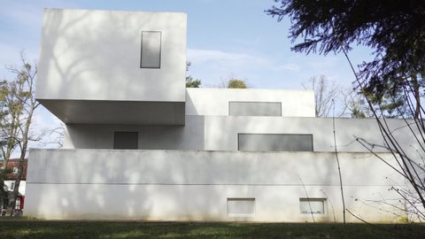 Dessau , Saxony Anhalt , Germany - 02 15 2020: Bauhaus Architecture of Walter Gropius called Directors House