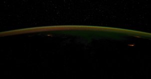 4k ProRess 422: Timelapse Aurora Borealis Over Western Europe. From Atlantic Ocean, just West of Africa to Southern Czech Republic. 1st light of Portugal and Spain. Image Courtesy of NASA