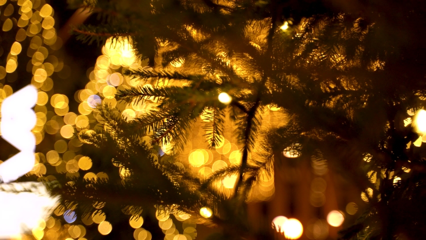 The Christmas decoration on the street of Helsinki, Finland.