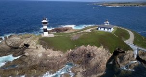 Spectacular aerial video of a lighthouse on the shores of Asturias
