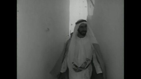 CIRCA 1960s - Sheikh Zayed struggles to balance the old and new ways of Arab life in 1967 Abu Dhabi.