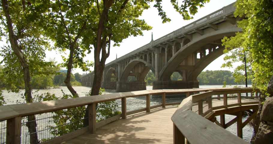 Columbia Riverwalk, Skyline with Bridge, South Carolina