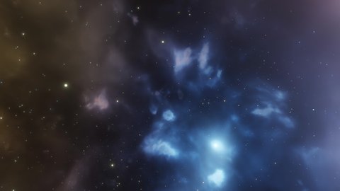 Hyper Speed Jump Into a New Nebula Clouds and Star Systems Environment.