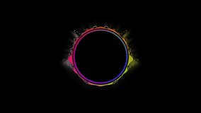 Abstract Colorful Gradient Circular Loop Audio Spectrum Equalizer Background. Gradient Sound Wave lines. Sound Frequency Spectrum.