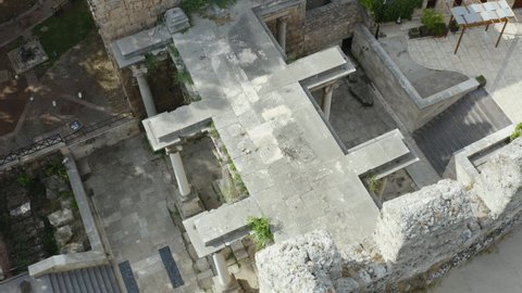 View of Hadrian's Gate in old city, kaleici of Antalya Turkey