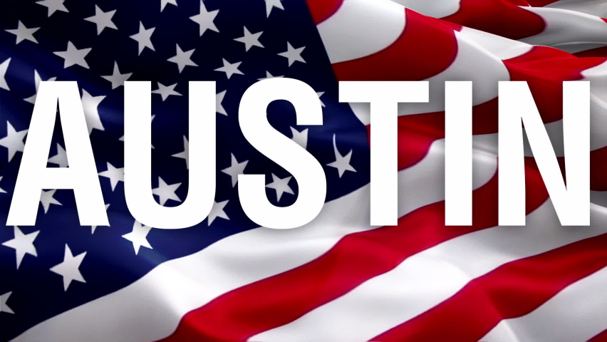 austin text american flag video 3d: стоковое видео (без лицензионных платеж...