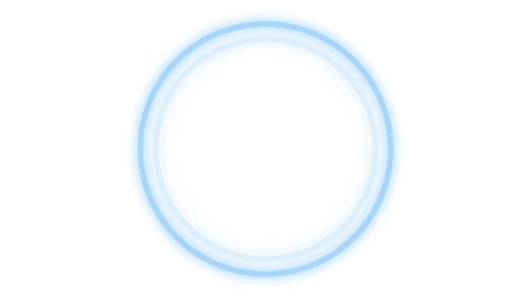 Glowing blue circle, shines and fades. Circle Loading icon loop out animation.