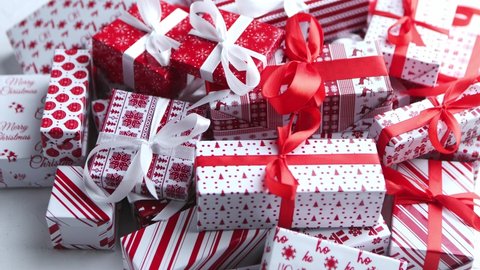 Christmas Gift Boxes On White Background Stock Photo (Edit Now) 510973165