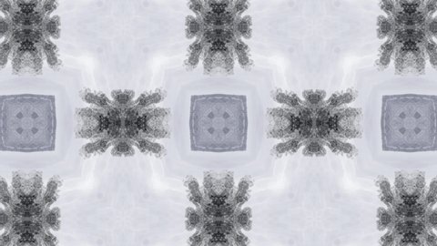 Kaleidoscope sequence pattern. Looped multicolored fractal animation.