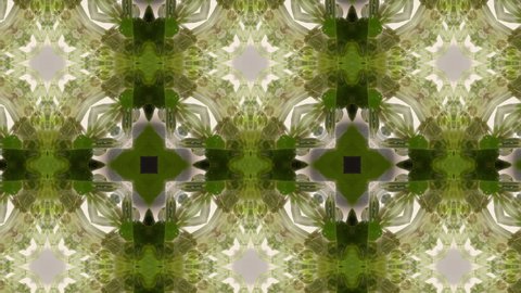 Kaleidoscope sequence pattern. Looped multicolored fractal animation.