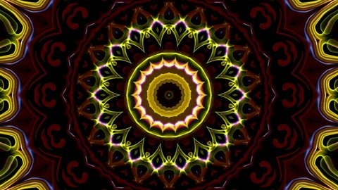 Mandala for festival of light. 4K mandala. Geometry ethnic pattern animation. Arabesque illustration ornament. Abstract kaleidoscope background.