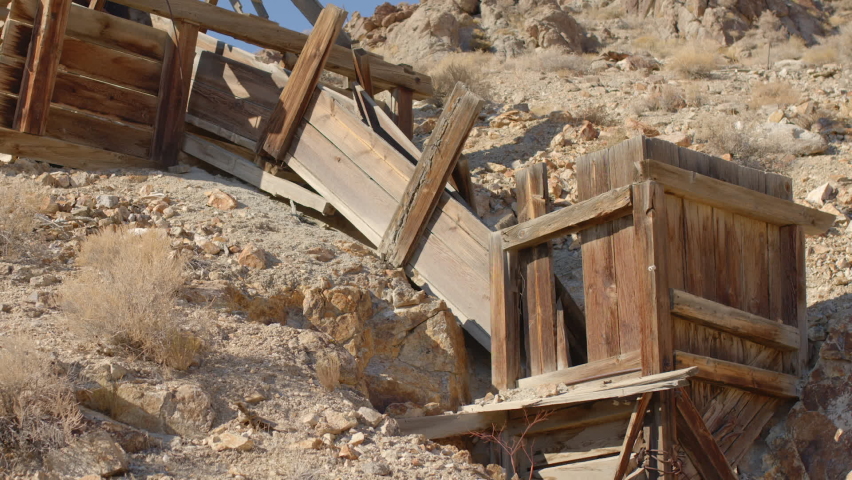 Abandoned Mine Head Frame in Nevada Desert Near Gabbs - Shallow Depth of Field
