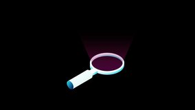 Magnifying glass Animated Icon. 4k Animated Icon to Improve Project and Explainer Video