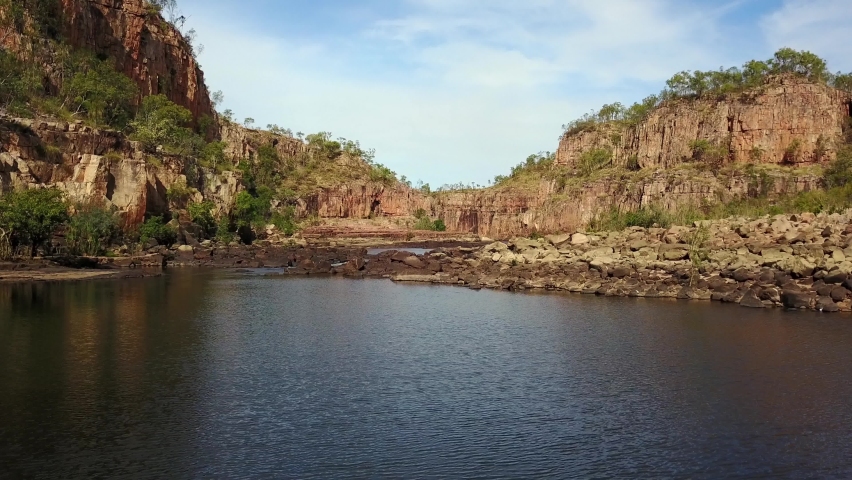Nitmiluk National Park, Northern Territory, Australia - river view in Nitmiluk Katherine Gorge Royalty-Free Stock Footage #1063288267