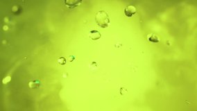 Relaxing videos with splashes and drops of water with fog with the ability to loop.Water splash in close-up.Swirl drip and jump water in motion.Chemical reaction water evaporation.Physical phenomenon.