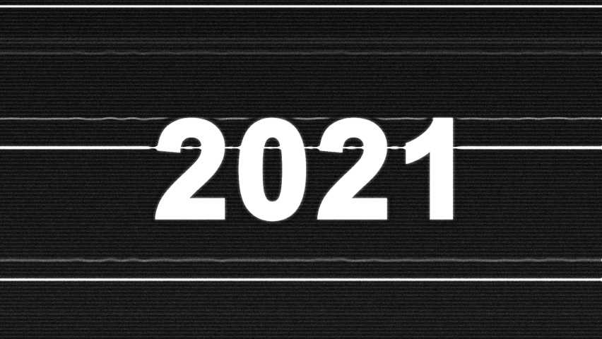 2021 Glitch Text Animation, with Alpha Matte, Background, Loop, 4k

