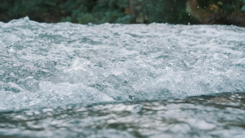 Water Running Through Creek in Slow Motion 120fps 