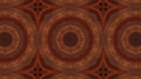 Kaleidoscopic video background with colorful symmetric patterns.