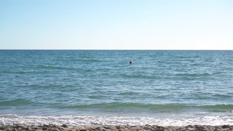 Cute Little Girl On Beach Having Stock Footage Video (100% Royalty-free ...