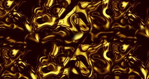 abstract gold liquid waving. Beautiful melted gold. Golden liquid wave. molten gold waving 4k resolution video.