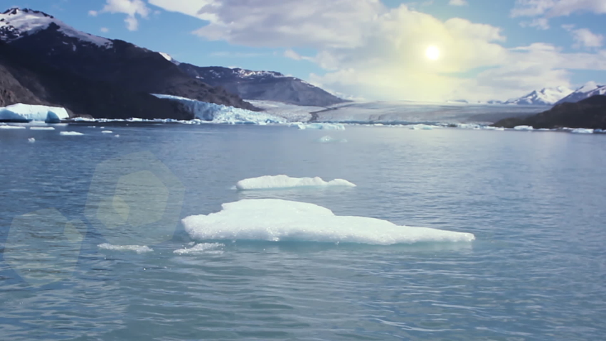 Upsala Glacier and Icebergs, Patagonia, Argentina.  