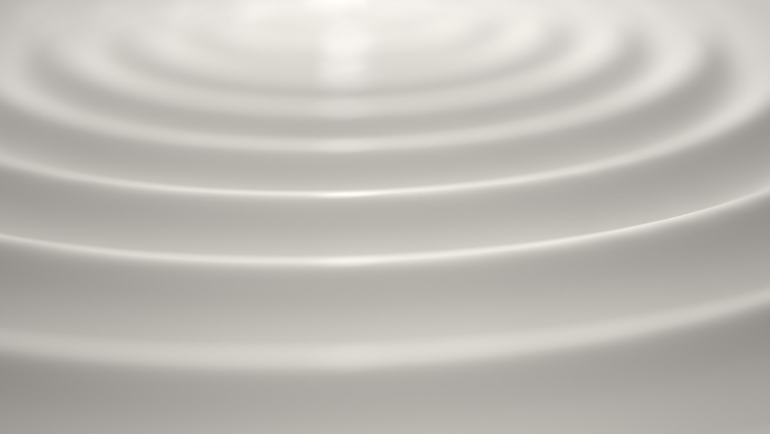 3d rendering of milk ripple, milk waves, white milk circle waves. White abstract pattern of liquid ripples. Milk or cream or sauce with reflections. Extremely shallow depth of fields. Seamless loop. Royalty-Free Stock Footage #1063345465