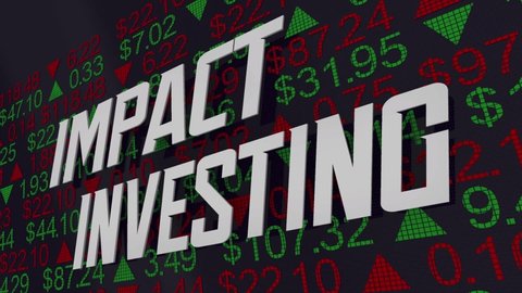 Impact Investing Responsible Stock Market Social Environment Activism 3d Animation
