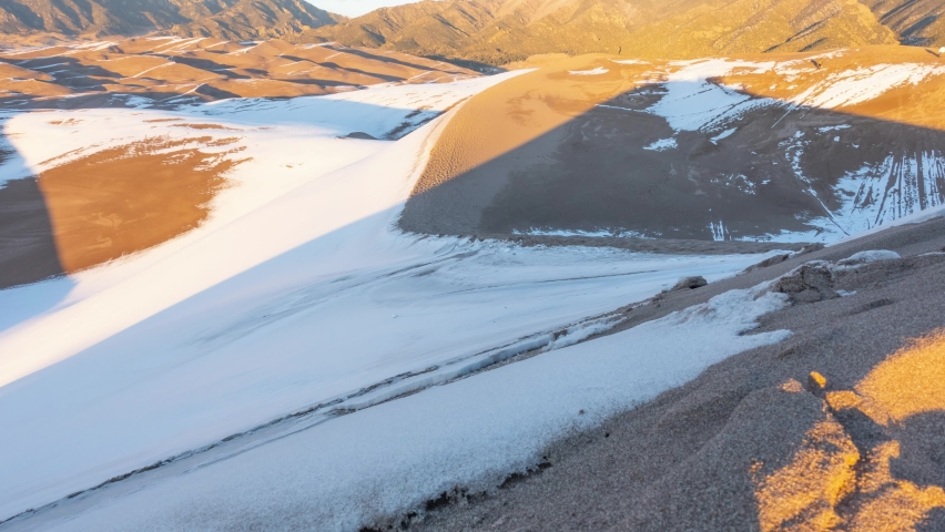 Time lapse of sunset in the Great Sand Dunes National Park
