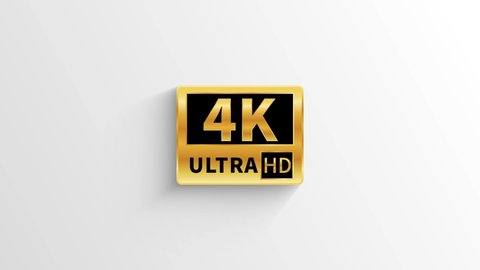 4K Ultra HD on a white background, the appearance of a running stripe icon. Creative video for product presentation. 3D animation for your media project